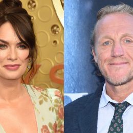 Lena Headey in 2019 and Jerome Flynn in 2017