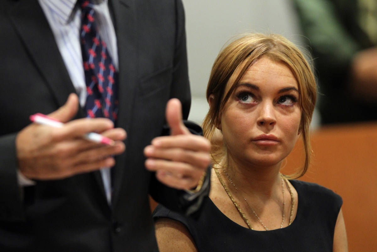 Lindsay Lohan in court in 2013