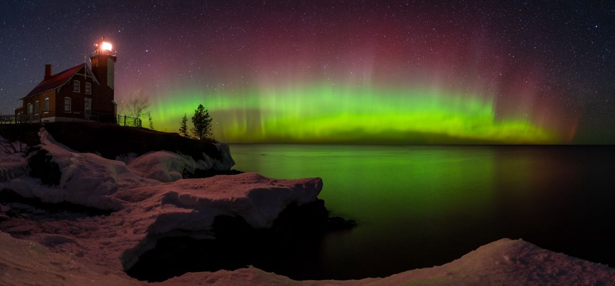 8 Best Places To See The Northern Lights In 2024 Best Life   Michigan Northern Lights 