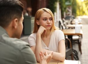 Woman Bored on First Date
