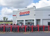 MONTREAL, CANADA - AUGUST 25, 2016 : Costco Wholesale store and logo. Costco Wholesale Corporation trading as Costco, is the largest American membership-only warehouse club