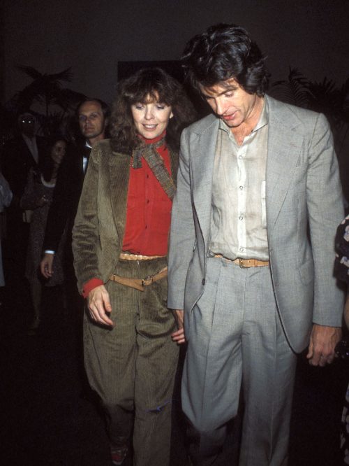 Diane Keaton and Warren Beatty at "Avedon: Photographs, 1974-1977" in 1978