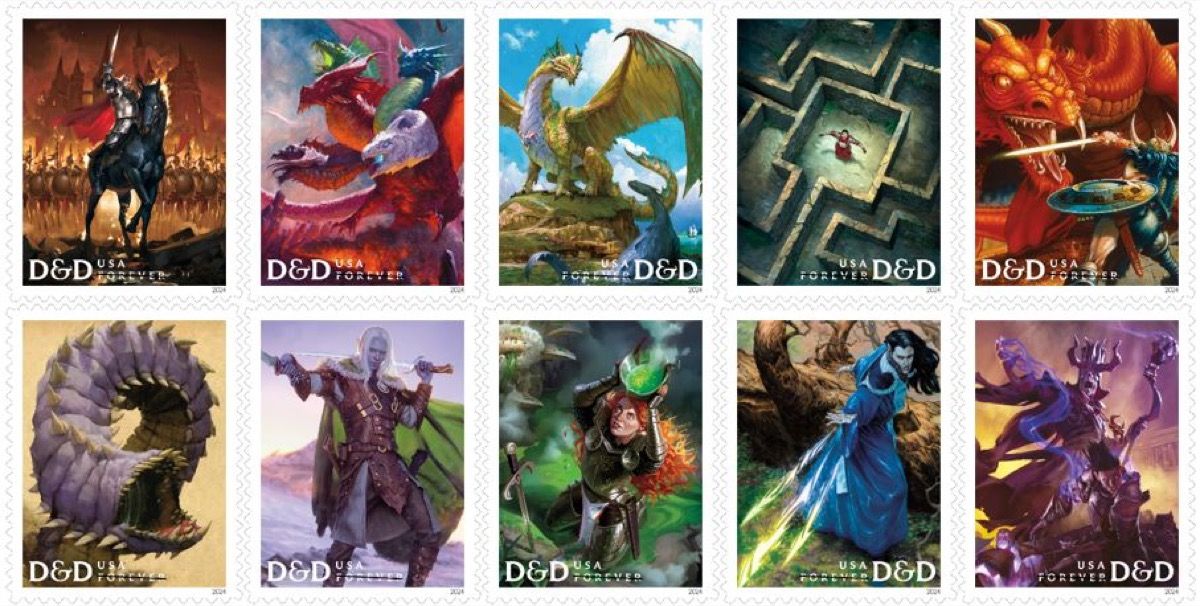 new Dungeons & Dragons stamps for 2024