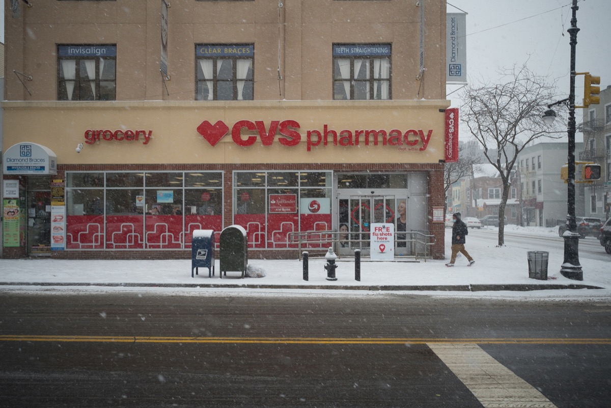 cvs store in the snow