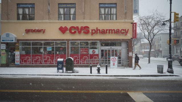 cvs store in the snow