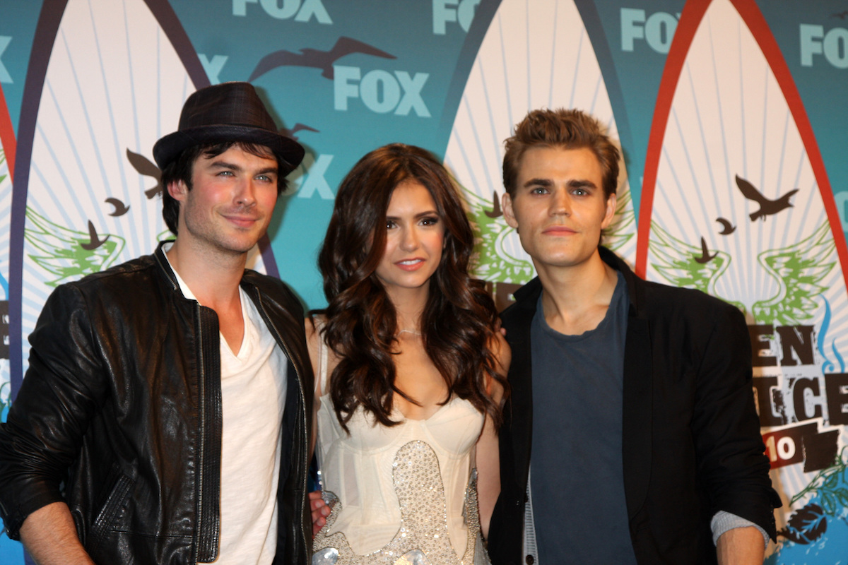 Ian Somerhalder, Nina Dobrev, and Paul Wesley at the 2010 Teen Choice Awards