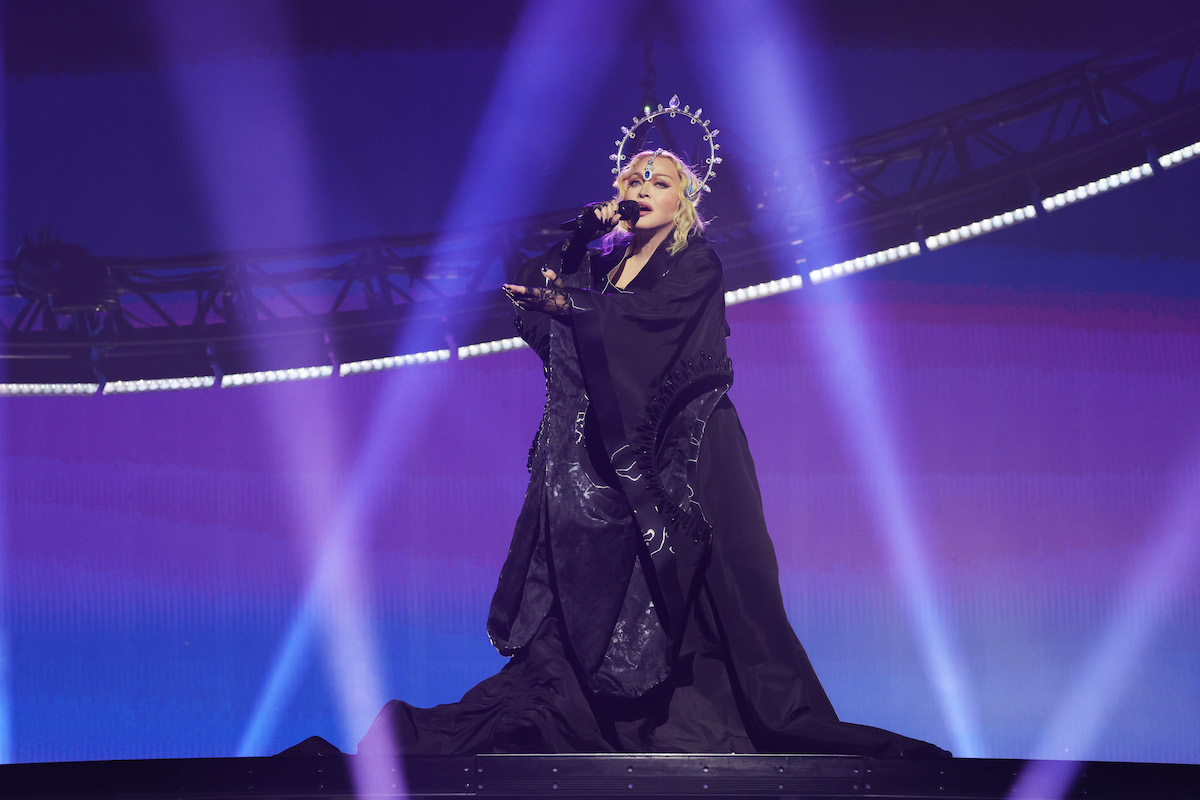 Madonna performing in London in October 2023