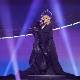 Madonna performing in London in October 2023