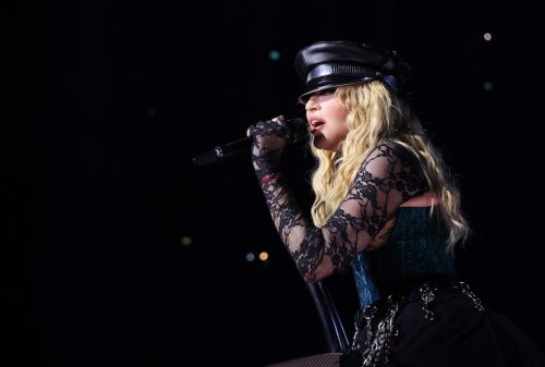 Madonna performing in London in October 2023