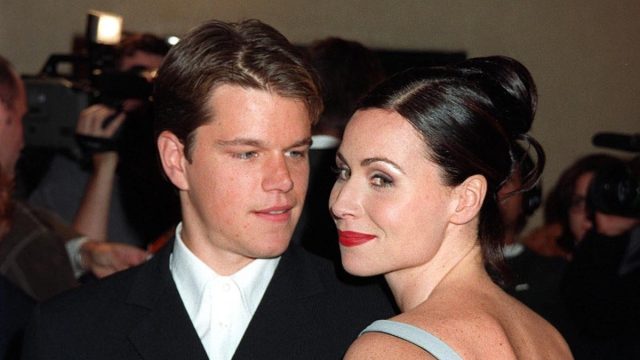 Matt Damon and Minnie Driver at the premiere of "Good Will Hunting" in December 1997