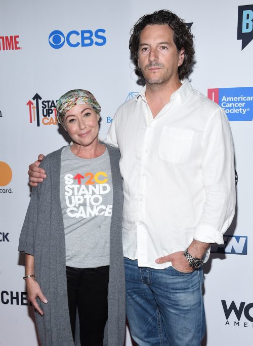Shannen Doherty and Kurt Iswarienko at Stand Up to Cancer 2016