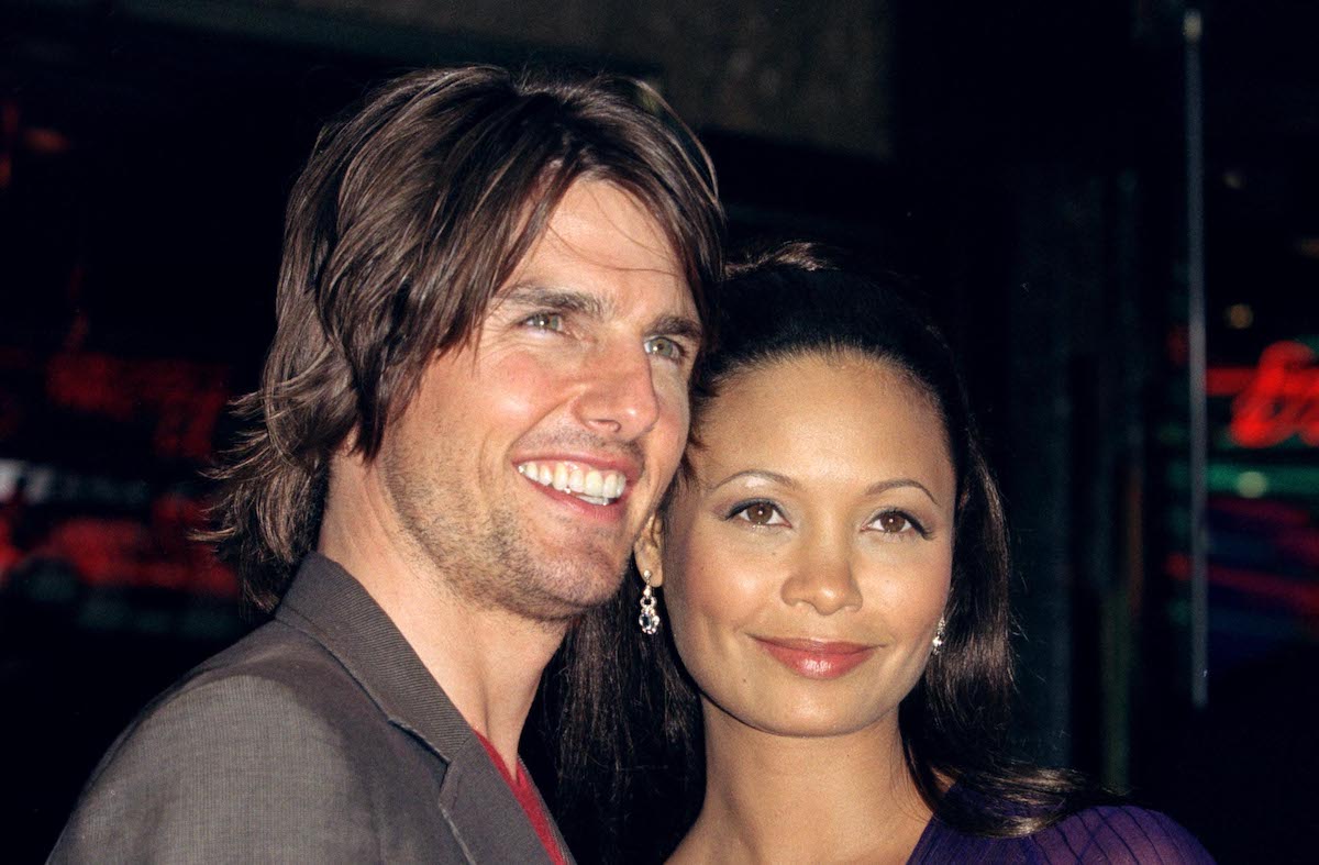 Tom Cruise and Thandiwe Newton at the London premiere of "Mission: Impossible 2" in 2000