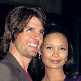Tom Cruise and Thandiwe Newton at the London premiere of "Mission: Impossible 2" in 2000