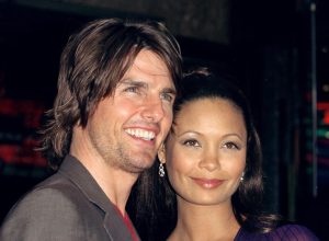Tom Cruise and Thandiwe Newton at the London premiere of "Mission: Impossible 2" in 2000