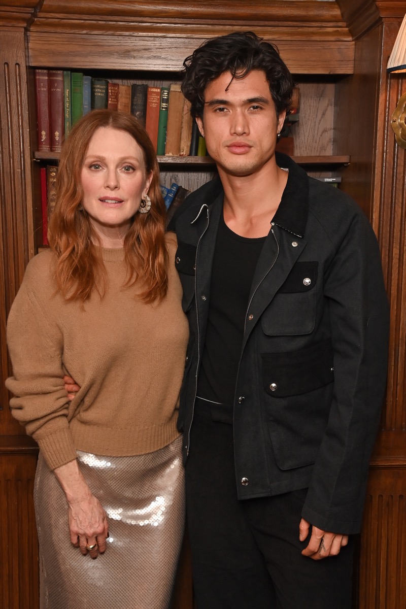 Julianne Moore and Charles Melton in 2023