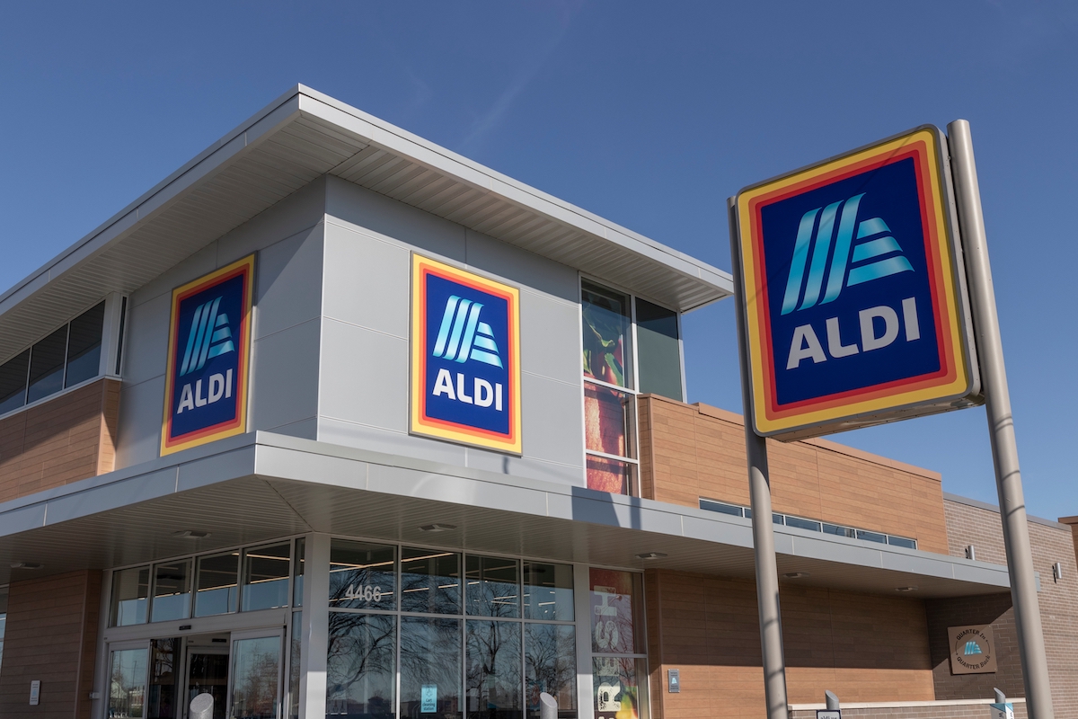 Close up of an Aldi supermarket
