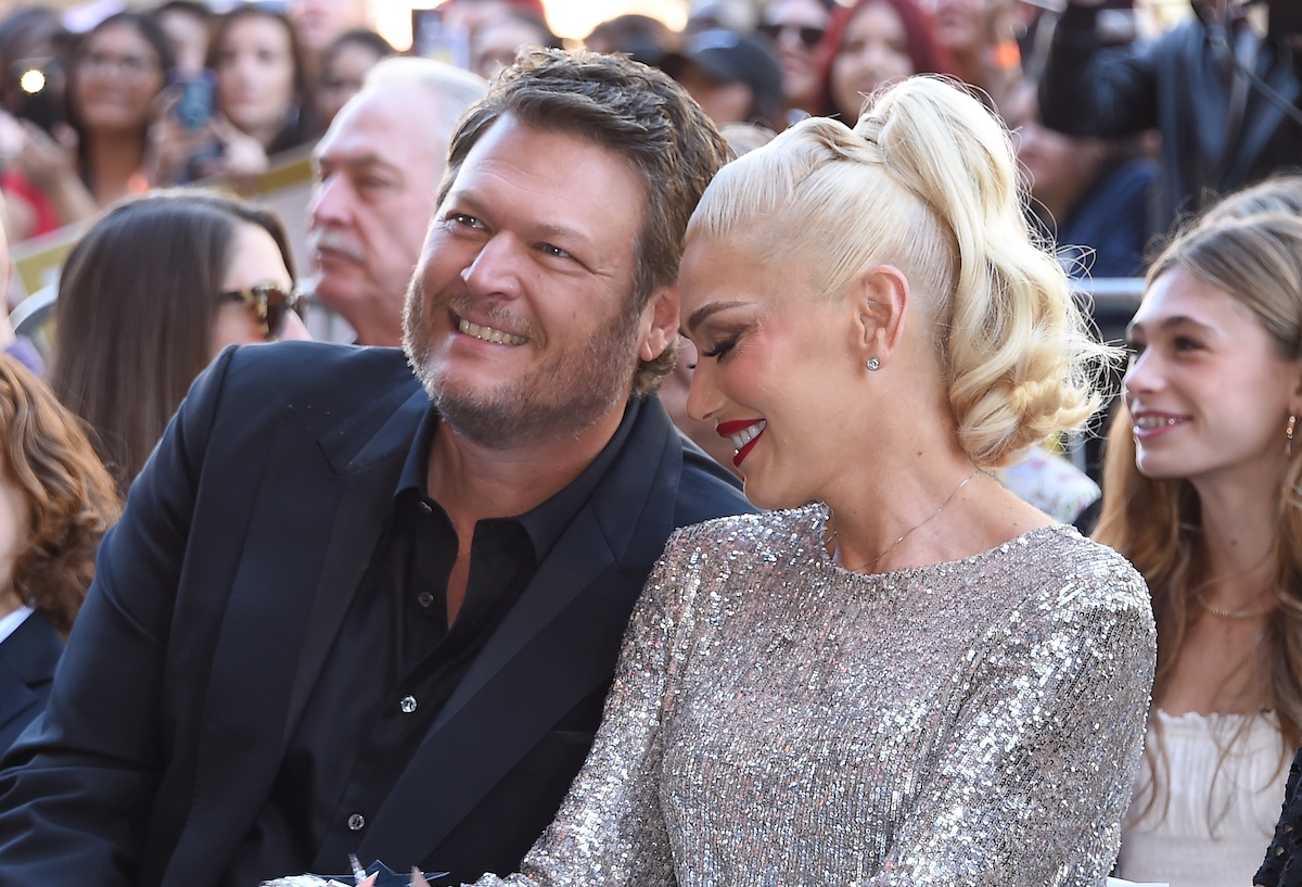 Blake Shelton and Gwen Stefani at her Hollywood Walk of Fame ceremony in 2023