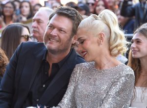 Blake Shelton and Gwen Stefani at her Hollywood Walk of Fame ceremony in 2023