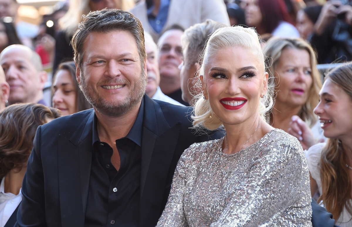 Blake Shelton and Gwen Stefani at her Hollywood Walk of Fame ceremony in October 2023