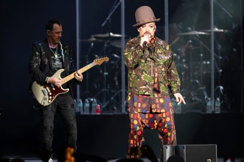 Boy George performing with Culture Club in West Palm Beach in 2023