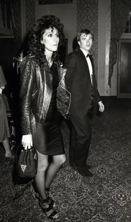 Cher and Val Kilmer at a 1982 Tony Awards party