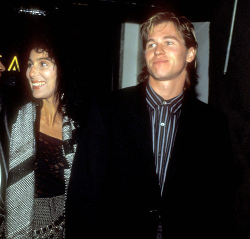 Cher and Val Kilmer at a Bette Midler video party in 1984