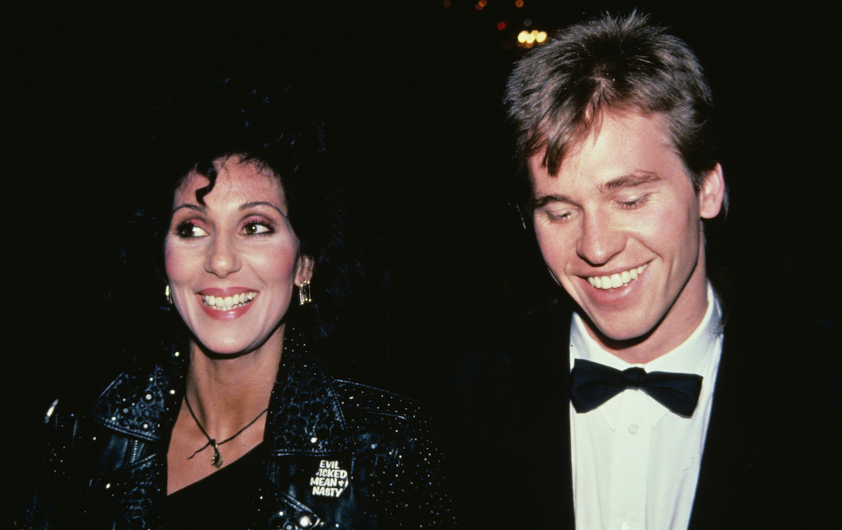 Cher and Val Kilmer at a 1982 Tony Awards after party