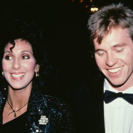 Cher and Val Kilmer at a 1982 Tony Awards after party