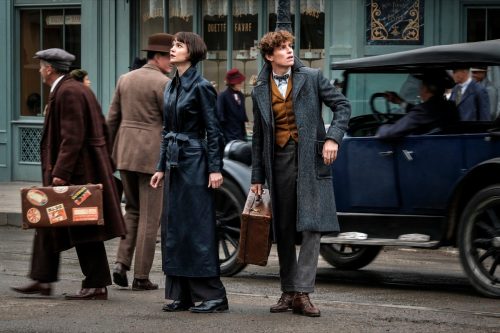 Katherine Waterston and Eddie Redmayne in Fantastic Beasts and Where to Find Them