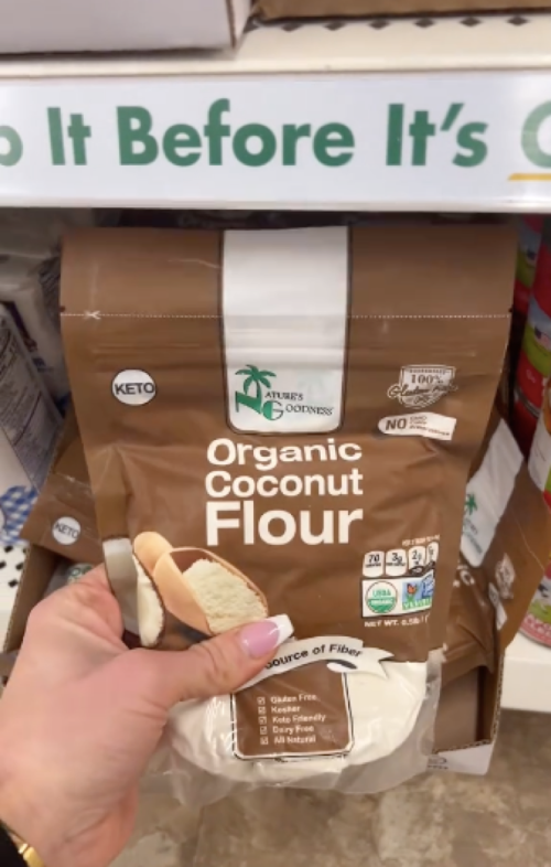 Coconut flour sold at Dollar Tree