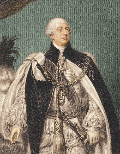 Portrait of King George III from 1810s