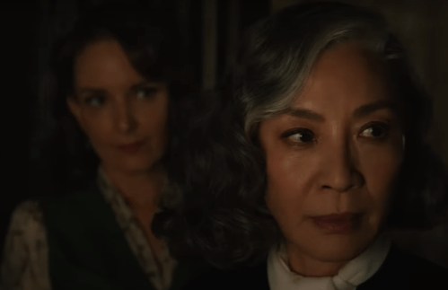 Tina Fey and Michelle Yeoh in "A Haunting in Venice"