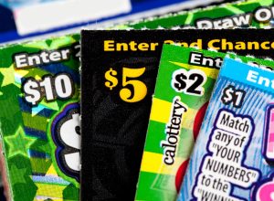 scratch-off tickets with different values