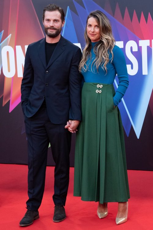 Jamie Dornan and Amelia Warner at the "Belfast" European premiere in 2021