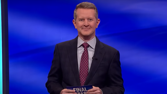 Ken Jennings hosting "Jeopardy!" in January 2024