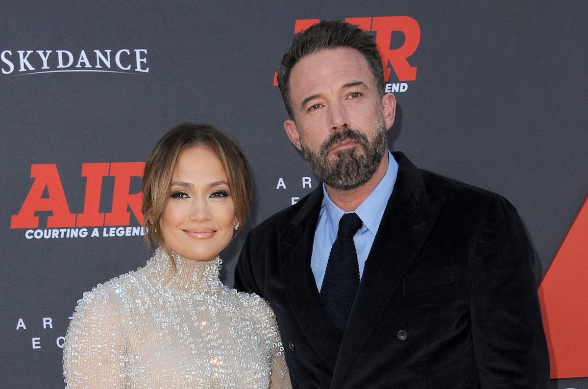 Jennifer Lopez and Ben Affleck at the premiere of "Air" in 2023