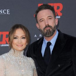 Jennifer Lopez and Ben Affleck at the premiere of "Air" in 2023