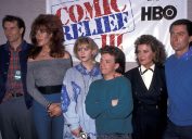 The cast of "Married... with Children" at "Comic Relief III" in 1989