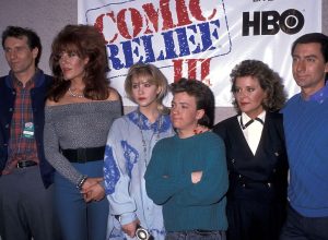 The cast of "Married... with Children" at "Comic Relief III" in 1989