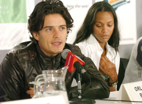 Orlando Bloom and Zoe Saldana at the 2004 Toronto International Film Festival