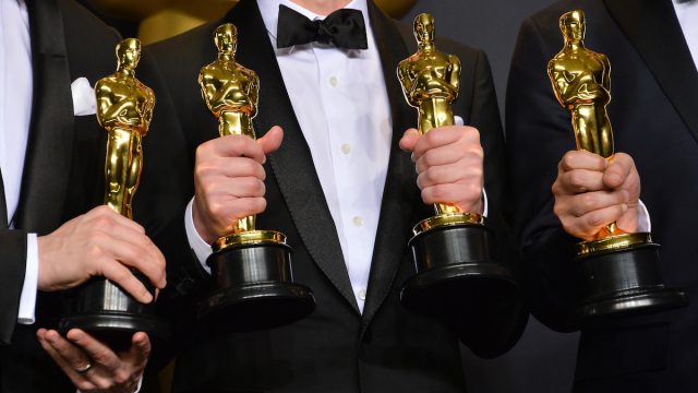 Winners holding Oscars at the 2017 Academy Awards