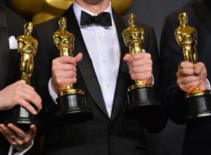 Winners holding Oscars at the 2017 Academy Awards