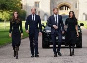 Kate Middleton, Prince William, Prince Harry, and Meghan Markle at Windsor Castle in September 2022
