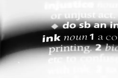 "ink" definition in a dictionary