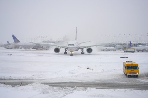 chicago o'hare airport in winter
