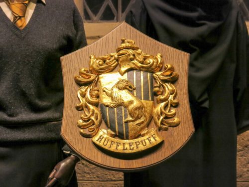 Hufflepuff crest at the Harry Potter studio tour