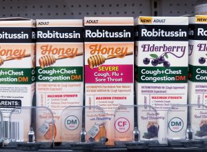 boxes of robitussin at the store