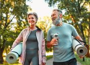 older couple getting ready to exercise