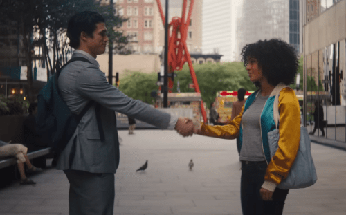 Charles Melton and Yara Shahidi in "The Sun Is Also a Star"