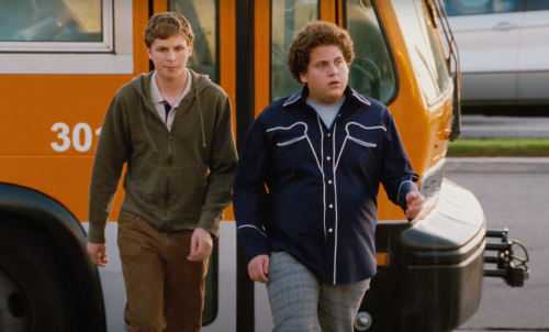 Michael Cera and Jonah Hill in "Superbad"